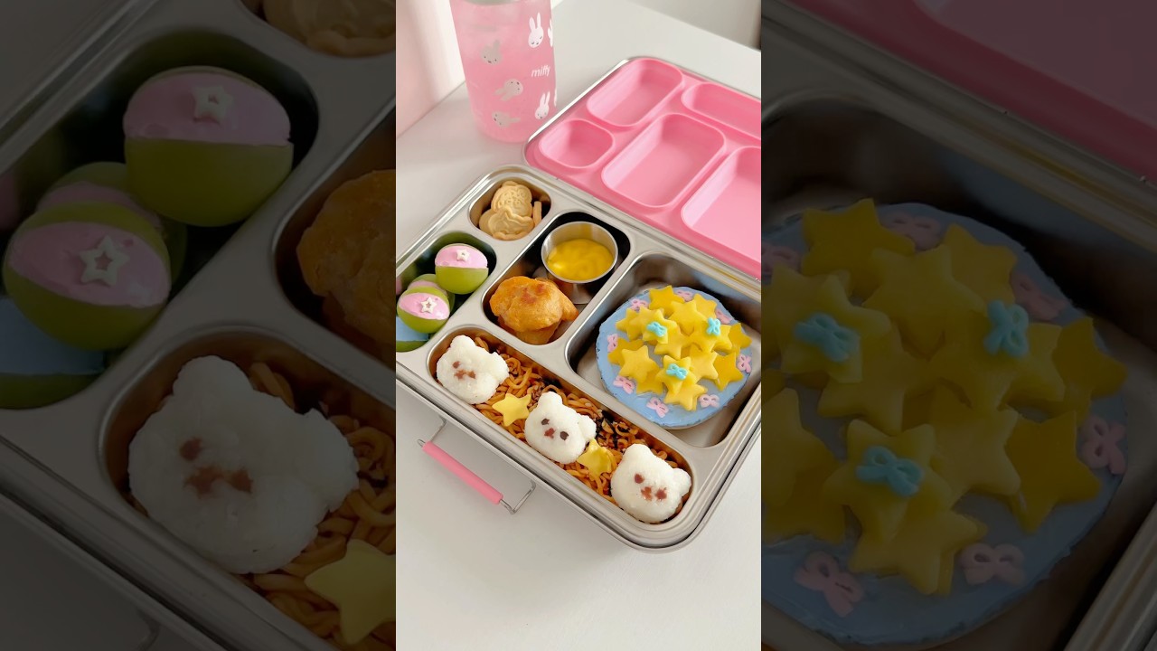 Make a bento for my bestie🥢 #asmr #food #asmrfood #lunchbox #shorts #bento