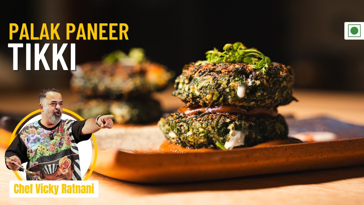 Light & Crispy Palak Paneer Tikki Recipe | Healthy & Tasty | Perfect Festive Snack | Vicky Ratnani