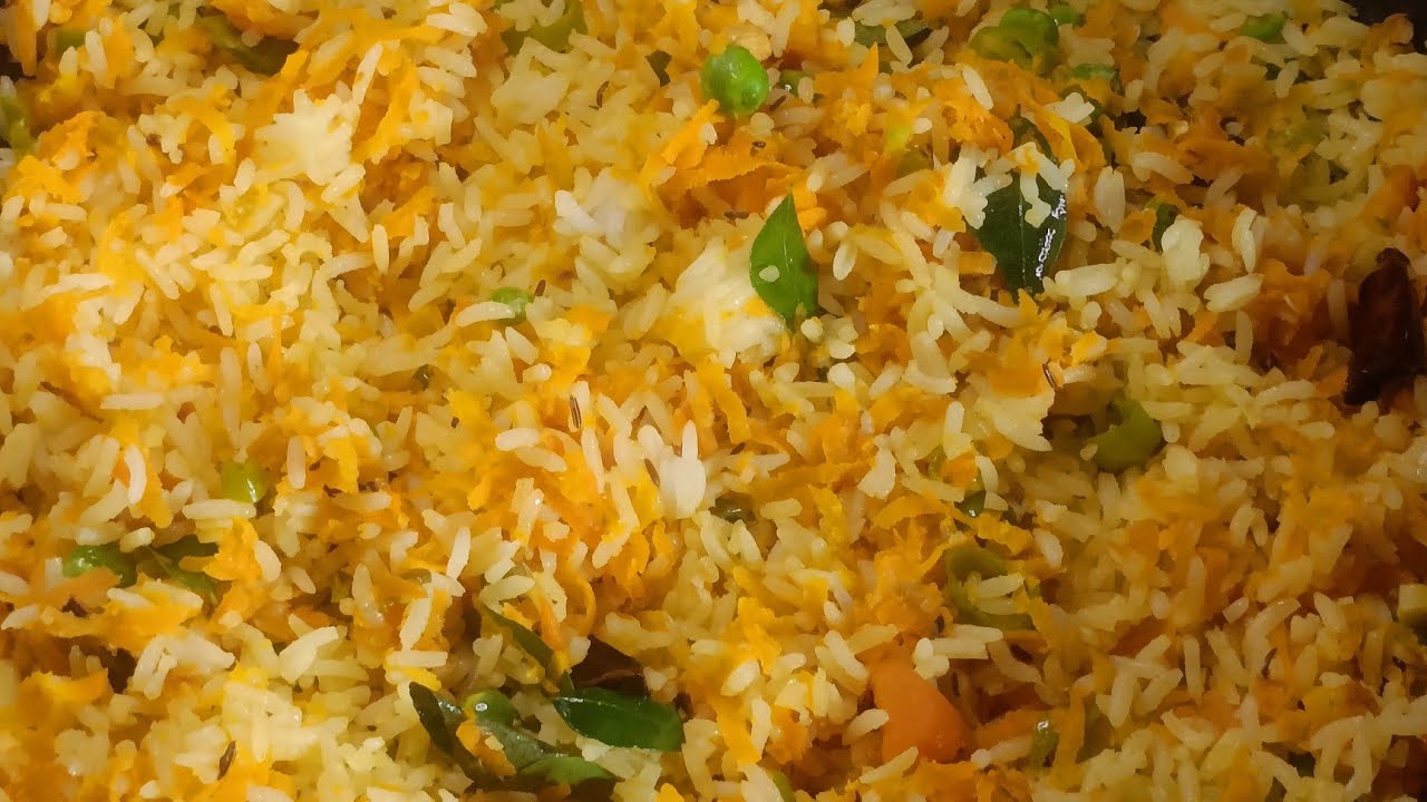Tasty and healthy Carrot rice lunch box recipe 