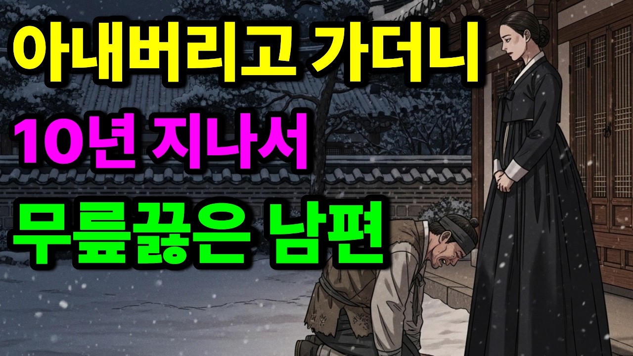 가난할 때 아내를 버린 남자, 눈밭에 쓰러진 날 구해준 사람이 그 아내였습니다/ 전설 민담 설화 야담 드라마 영화 옛날이야기