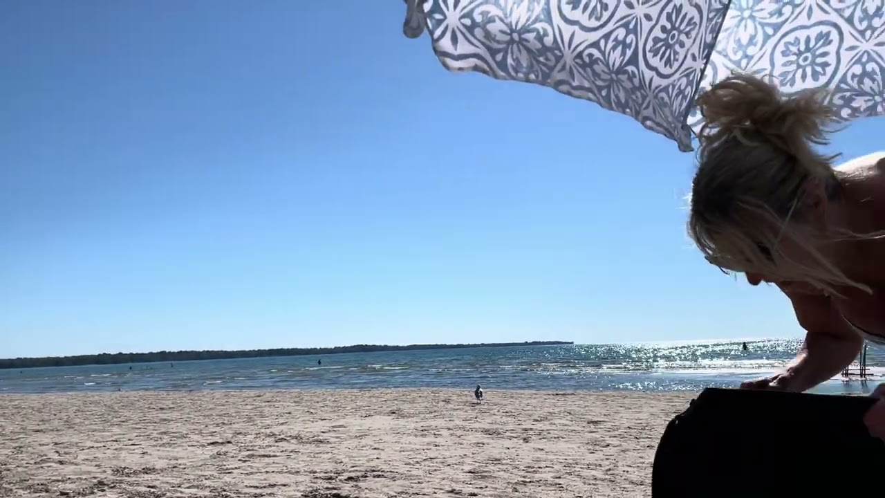 Odd time to be at Sand Bank Beach.