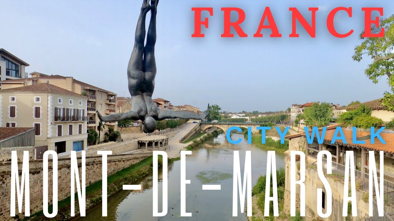 Mont-de-Marsan 🇫🇷 France | city walk (4K)