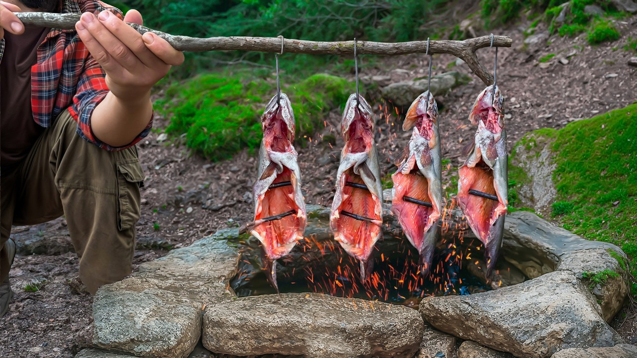 Smoked Fish & Handmade Noodles over Campfire