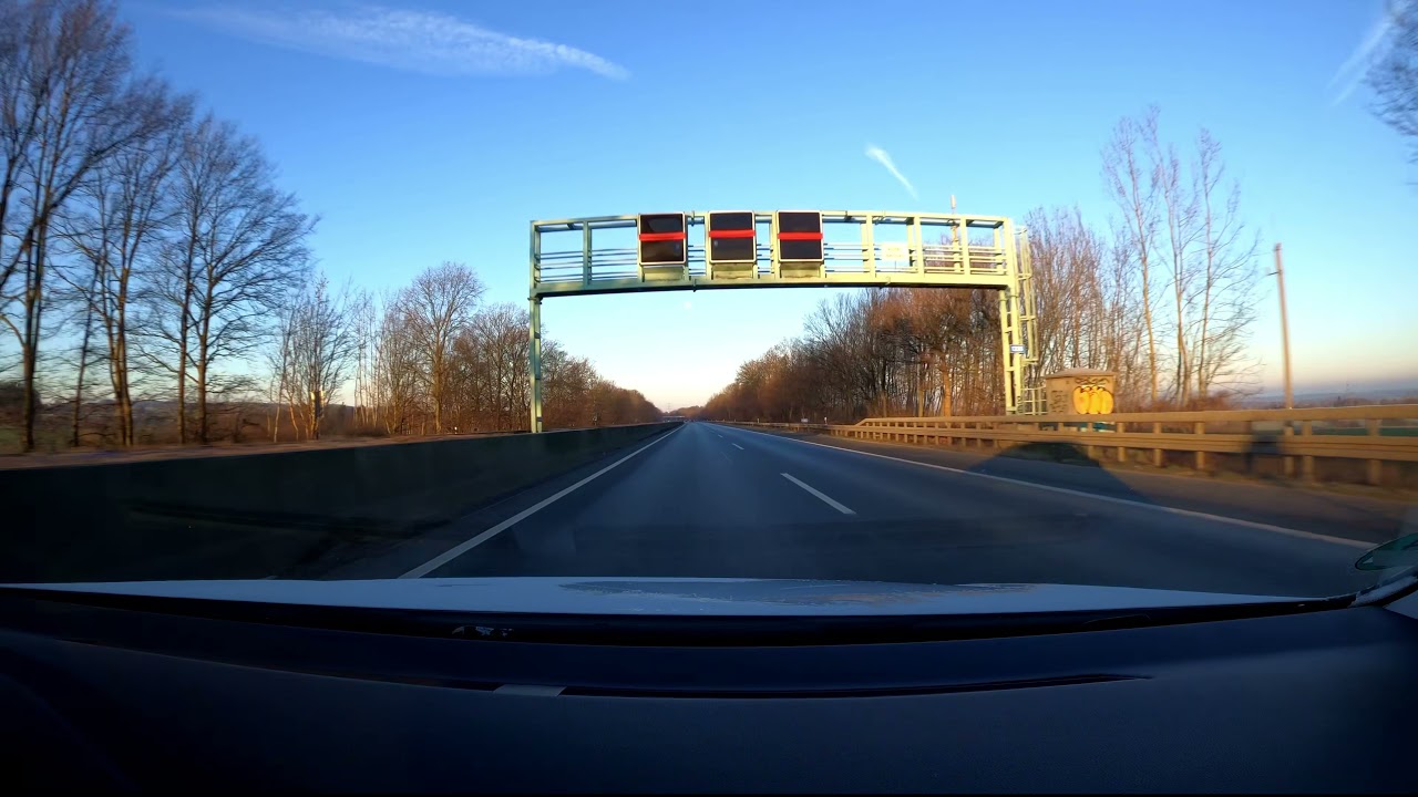Autobahnfahrt auf der A44 von Soest-Ost nach Dortmund