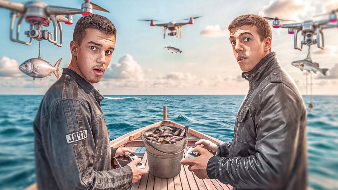 On a Tenté de PÊCHER à l'hélicoptère Télécommandé