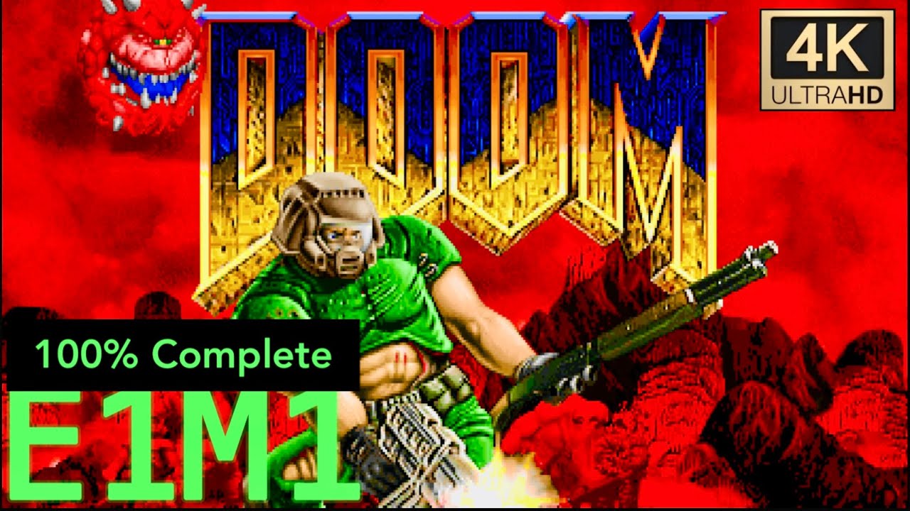둠 리마스터 100% 공략 - E1M1 Hanger / DOOM 4K ReMastered 100% Complete - E1M1 Hanger