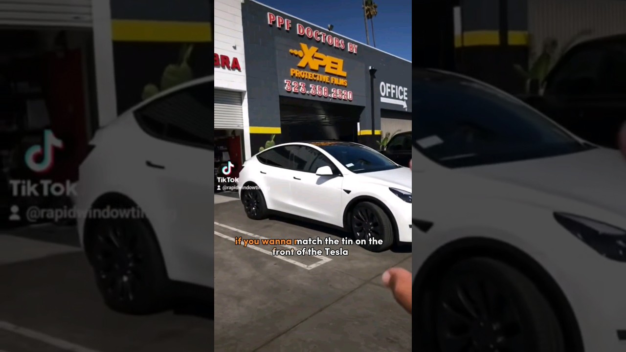 How dark would you Tint your Tesla ? #windowtint #losangeles #ppf #vinylwraps #car #tesla