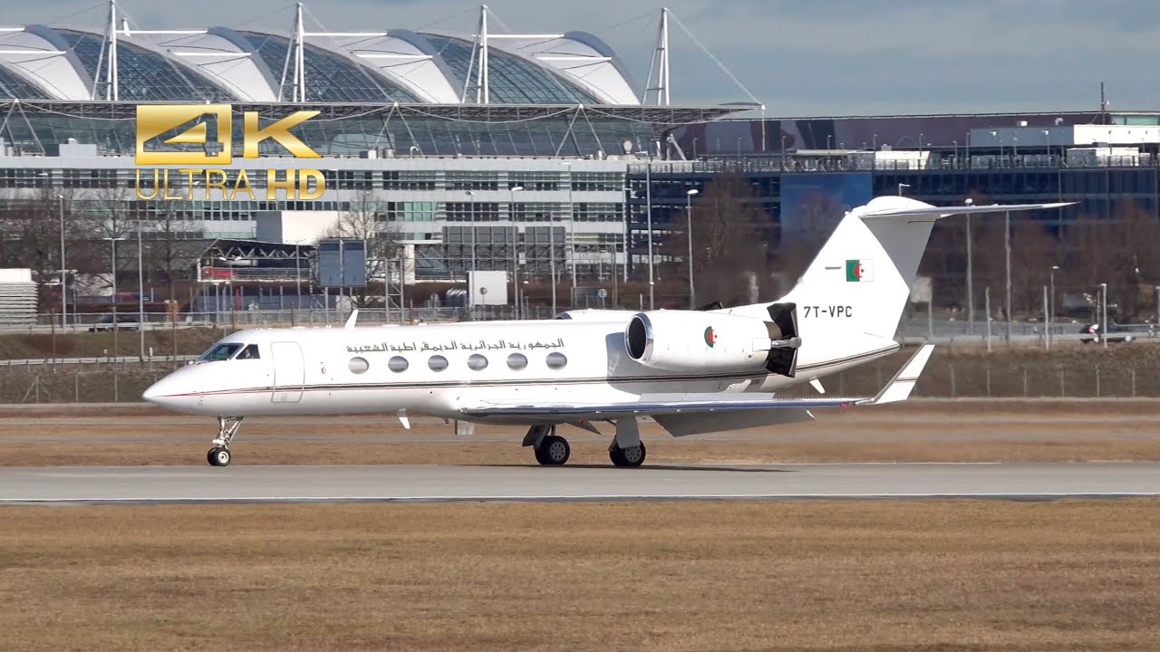 Gulfstream IV-SP G400 Algerian Government 7T-VPC arrival at Munich Airport MUC EDDM
