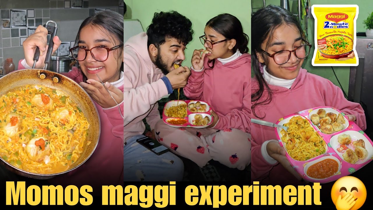 Maggi experiment with momos 🍜🥟 | Daily vlog | #latikajha