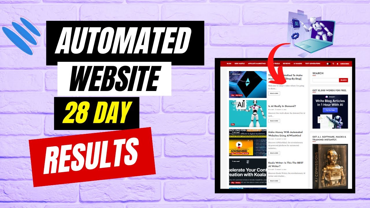 Automated AI Website - 28 Days Results