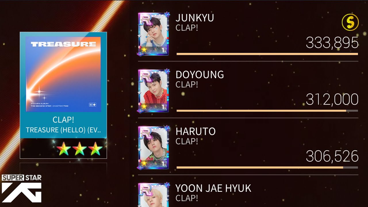 [SuperStar YG] TREASURE - CLAP! (hard mode 3 stars FSP)