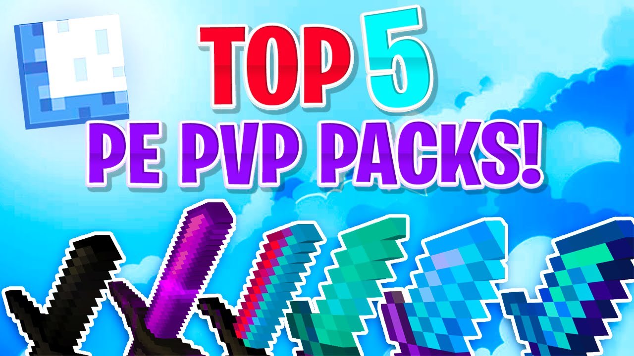 TOP 5 MCPE PVP TEXTURE PACKS! (Red & Blue Mix Pack) (Minecraft Bedrock)
