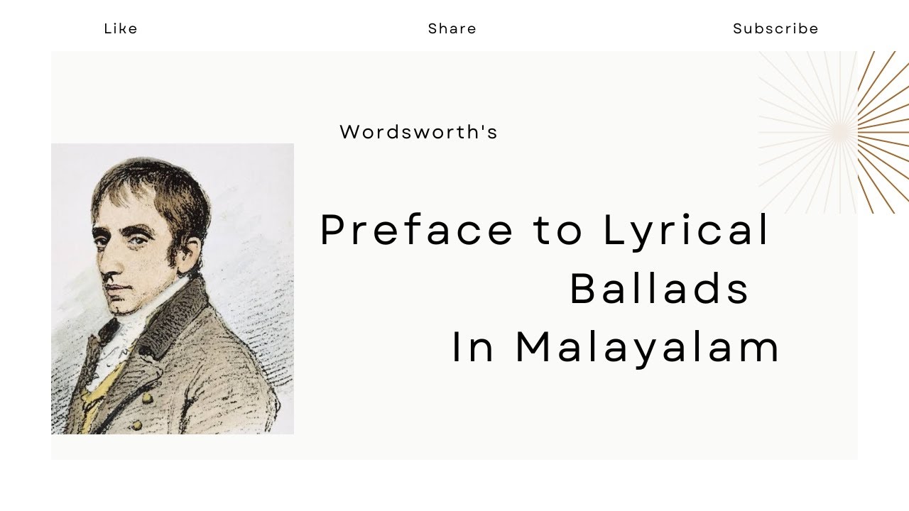 Preface to Lyrical Ballads Easy Summary in Malayalam| William Wordsworth|
