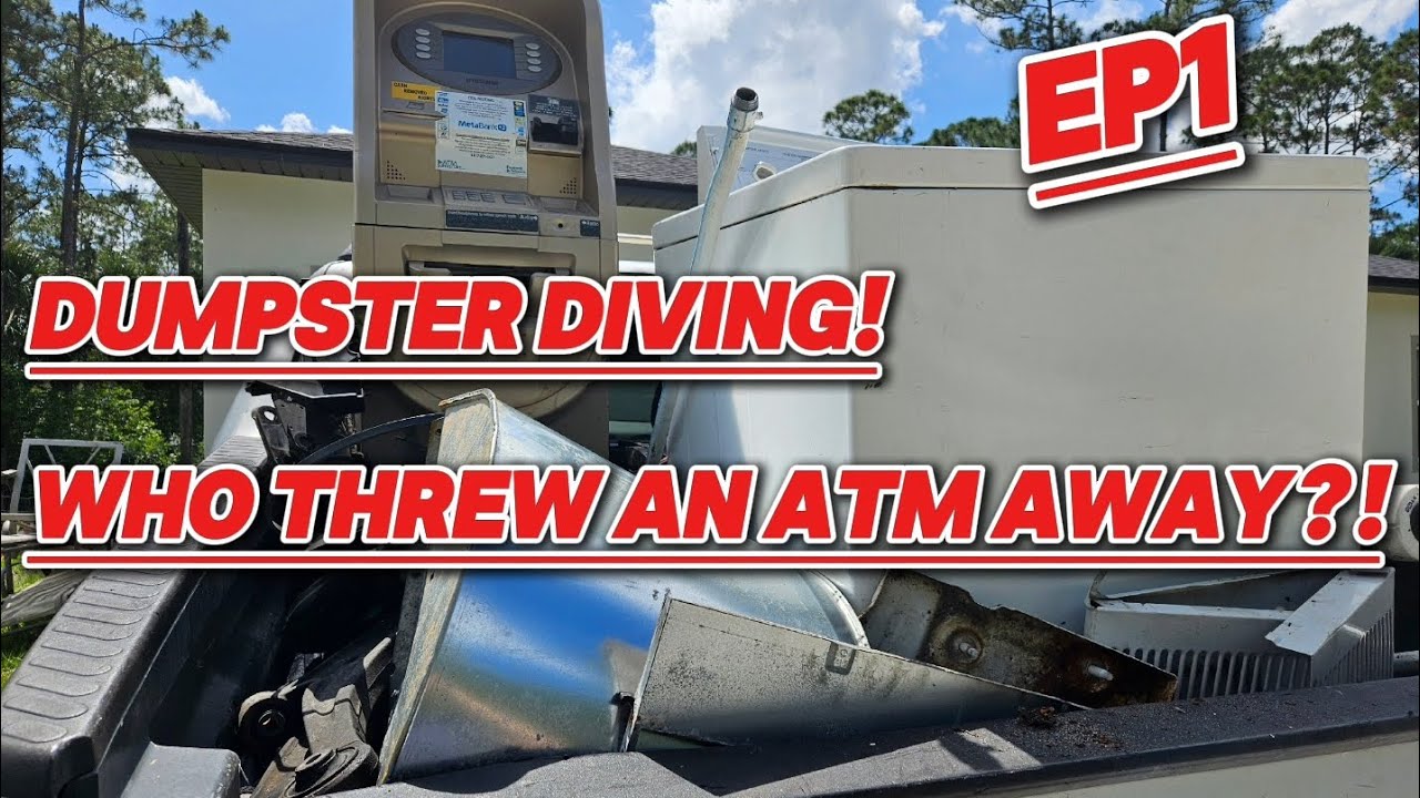 DUMPSTER DIVING AND ROAD SCRAPPING! We found an ATM!