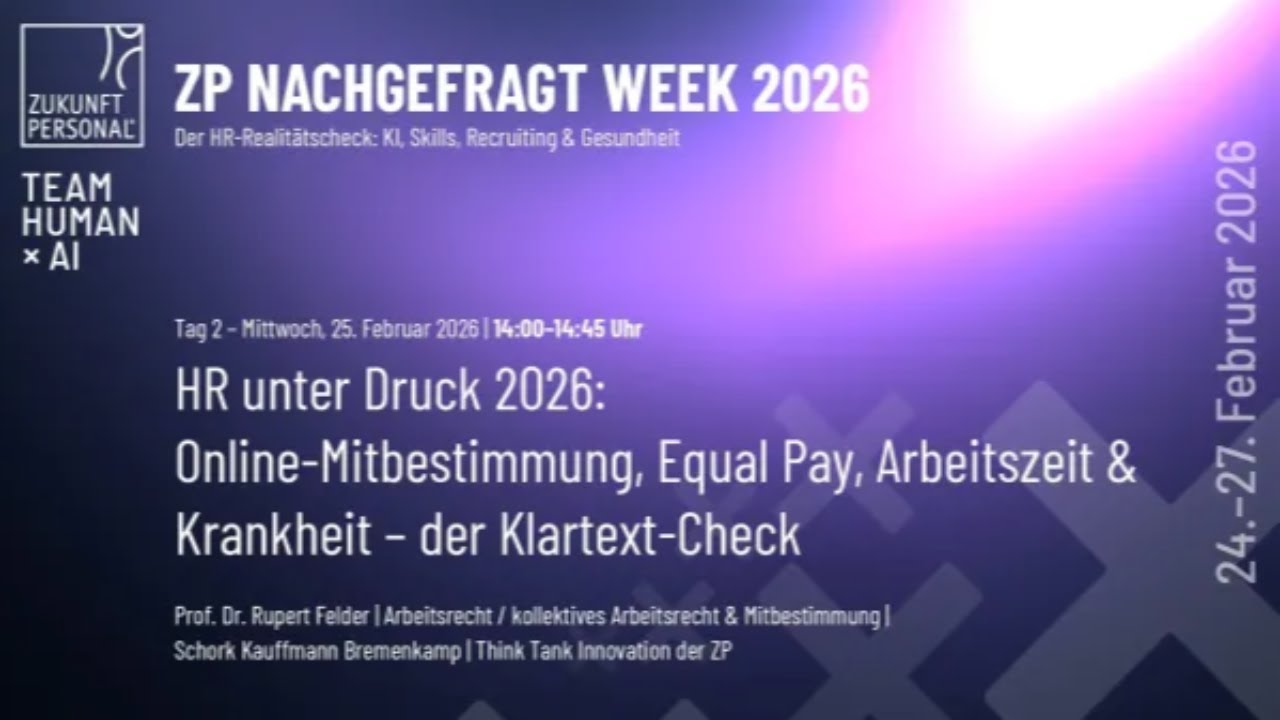Online-Mitbestimmung, Equal Pay, Arbeitszeit & Krankheit - Klartext-Check