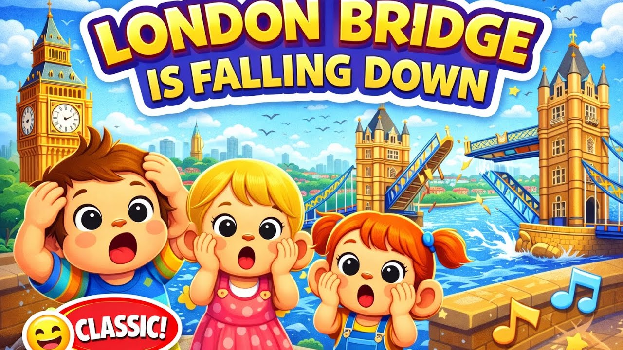 London Bridge Is Falling Down 🌉 | Classic Nursery Rhyme for Kids
