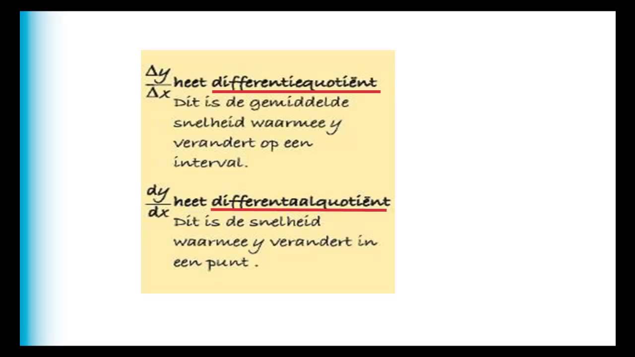 4 HAVO B H2 Veranderingen H23 Raaklijnen