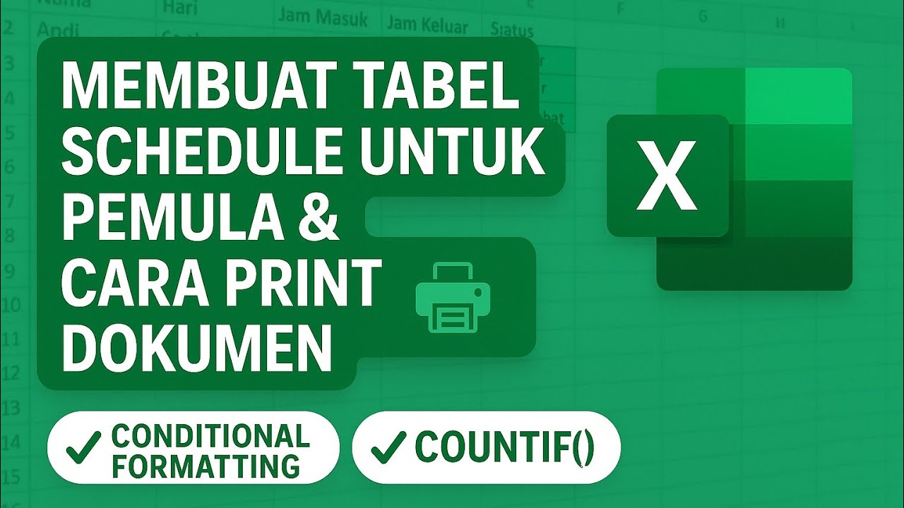 Membuat Tabel Schedule dan Cara Print Dokumen Yang Benar di Excel