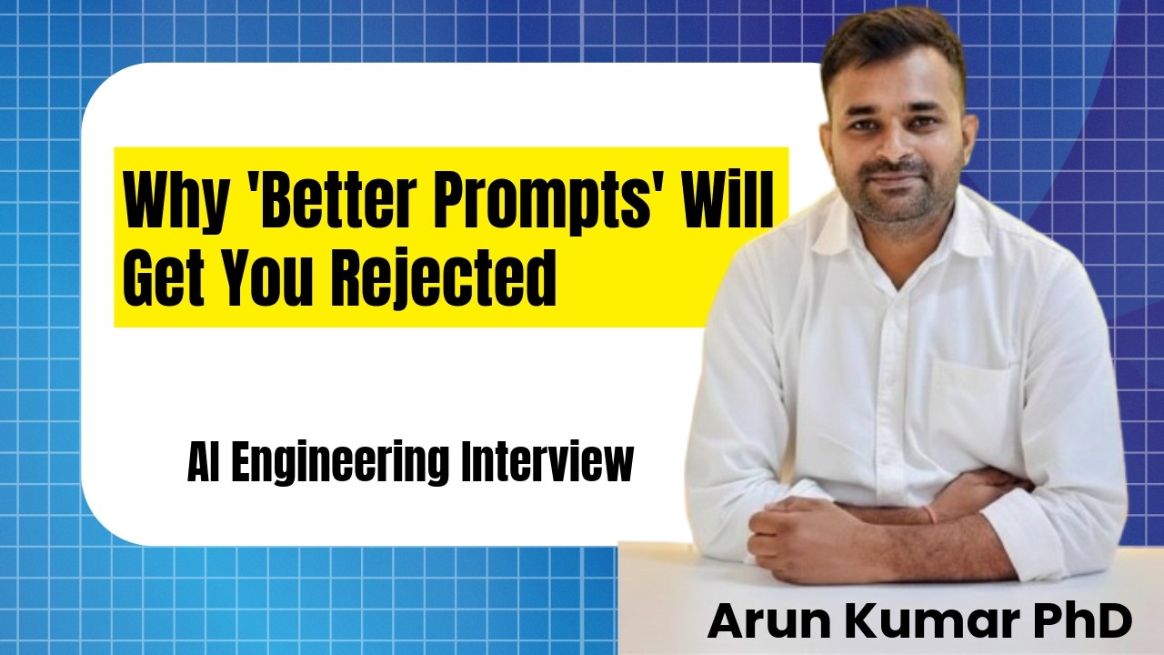 AI Engineering Interview : Why 'Better Prompts' Will Get You Rejected #genai #llms #rag #rag