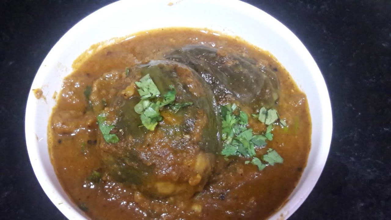 BHARLI WANGI / STUFFED BRINJAL WITH GRAVY | ENGLISH RECIPE
