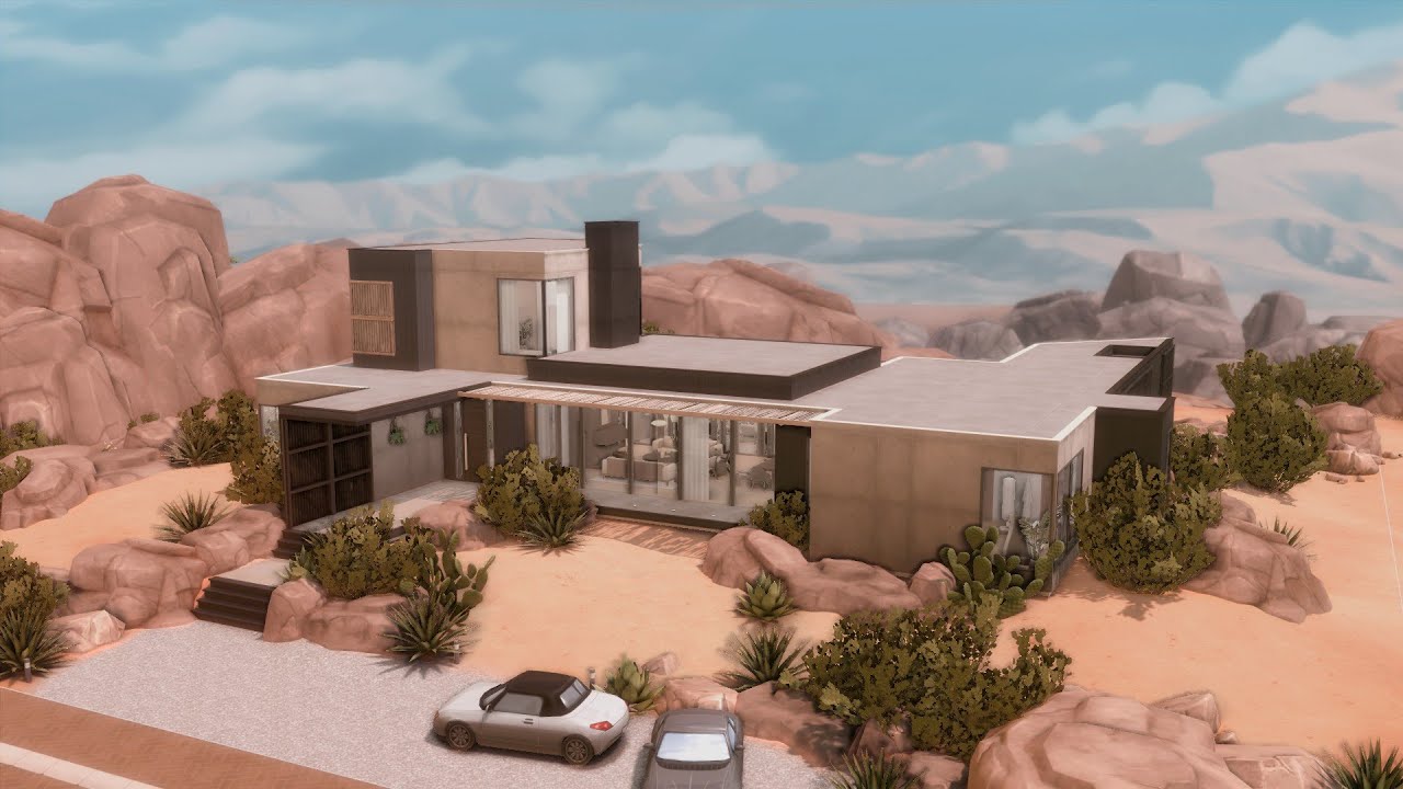 Desert Mansion / The Sims 4 / no cc / stop motion