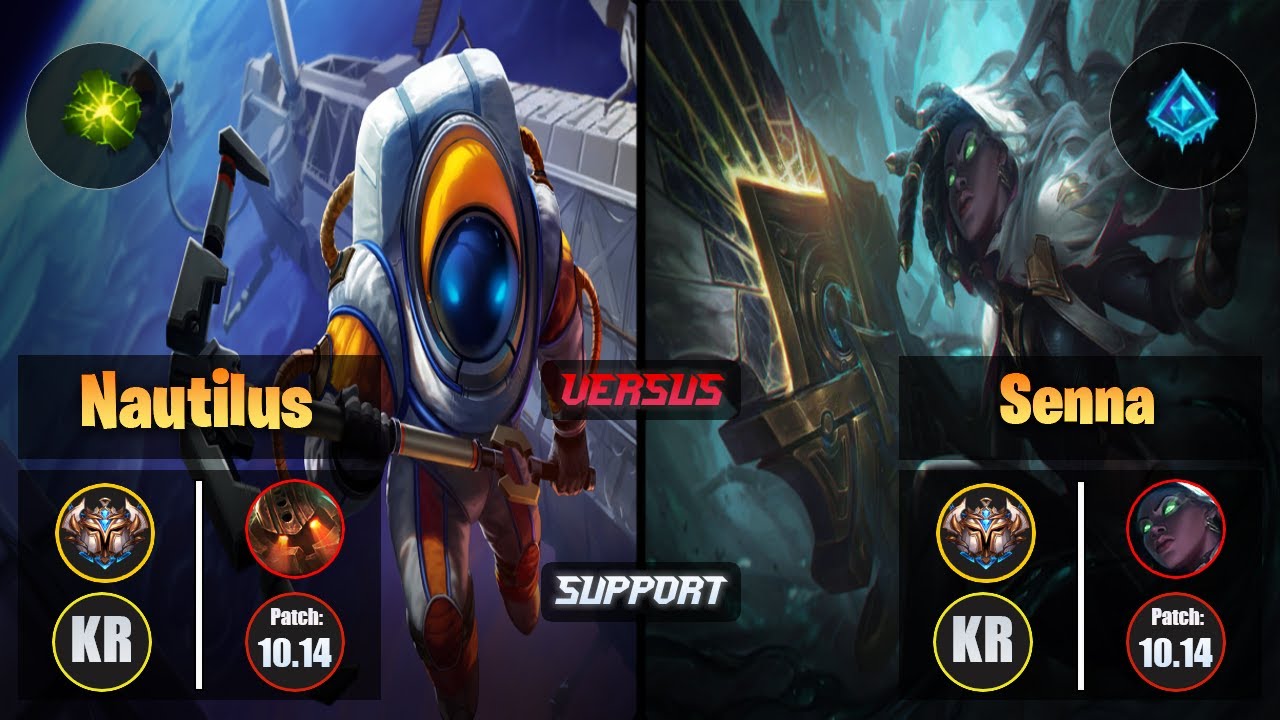 Challenger NAUTILUS [Aftershock] (Support) VS  SENNA - Challenger KR Patch 10.14