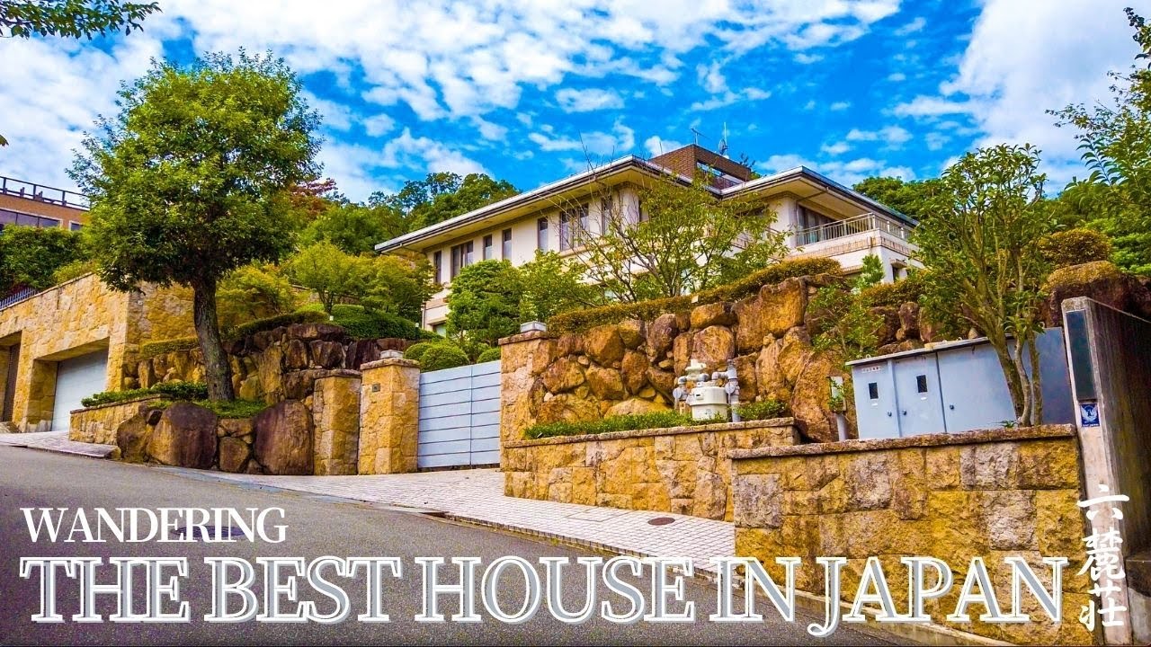 🇯🇵4K Champion of largest house in japan in Rokurokuso - walking tour(六麓荘, 兵庫)