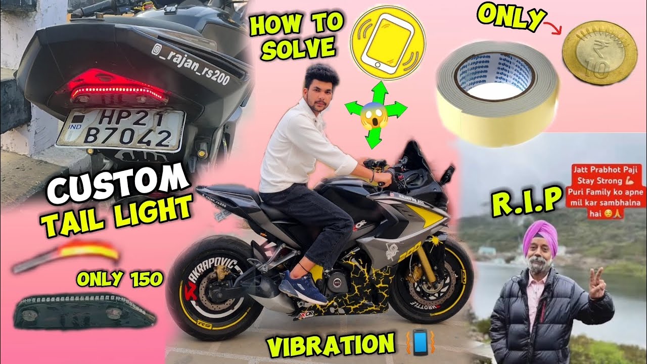 Bajaj Pulsar RS200 Vibration Problem Solved Only 10Rs 👍 @jattprabhjot Father 😔 Bahut Bura Hua 😱
