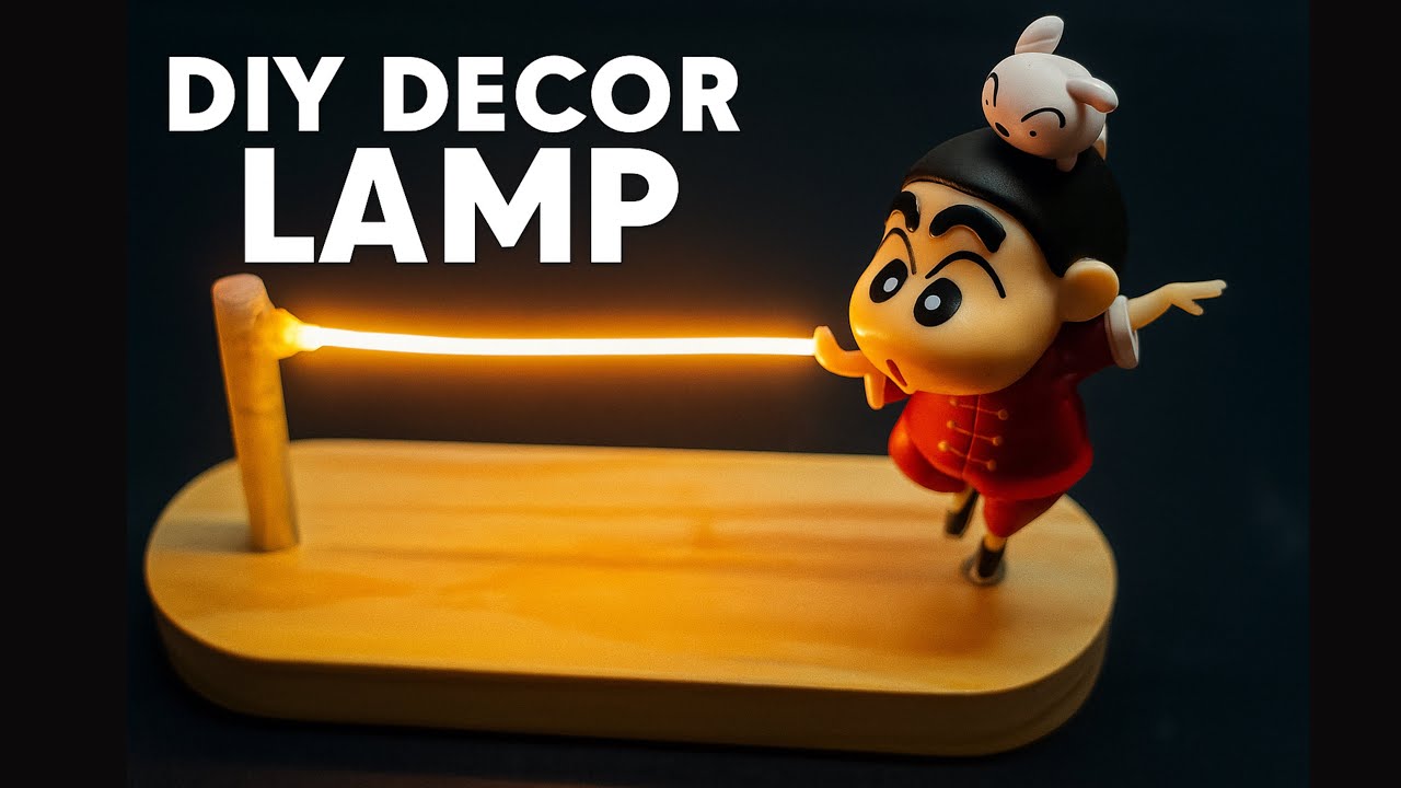 DIY Edison Lamp Decor with Shin Model | Funny & Creative Light Idea