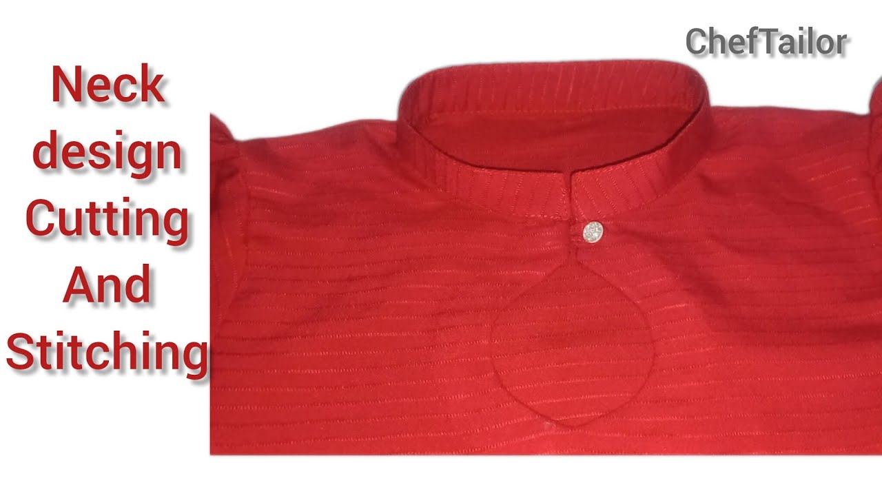 Bain neck design cutting and stitching by ChefTailor || How to sewing neck design ||