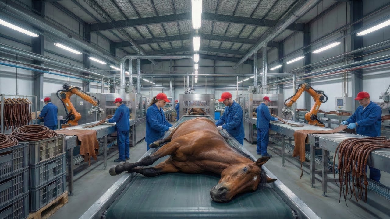 Inside a Modern Horse Leather Factory: From Horse Skin to Leather Whip (Full Process)