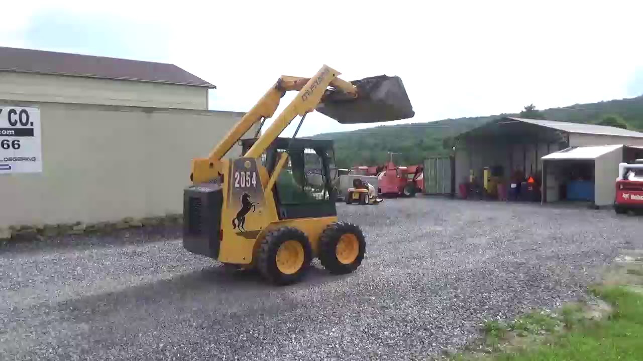 2002 Mustang 2054 Rubber Tire Skid Steer Loader Cab Heat Yanmar Diesel For Sale