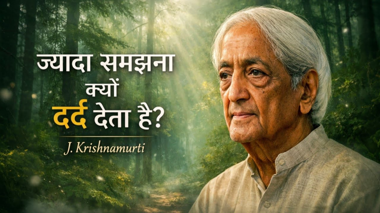 The Mind That Understands Too Much | Jiddu  Krishnamurti on Deep Sadness