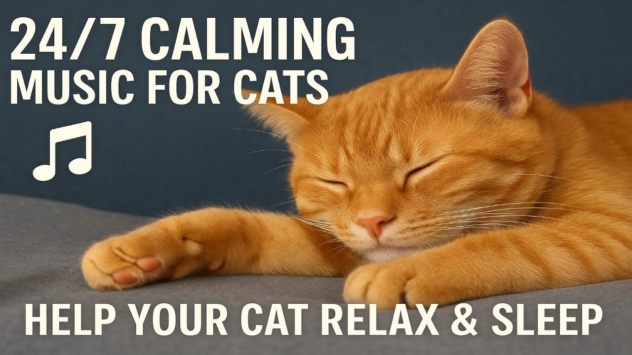 12 Hours Of Music For Cat to Fall Into Deep Sleep🐈Stress Relief♬ Heal Stress For Cat Soothing Piano
