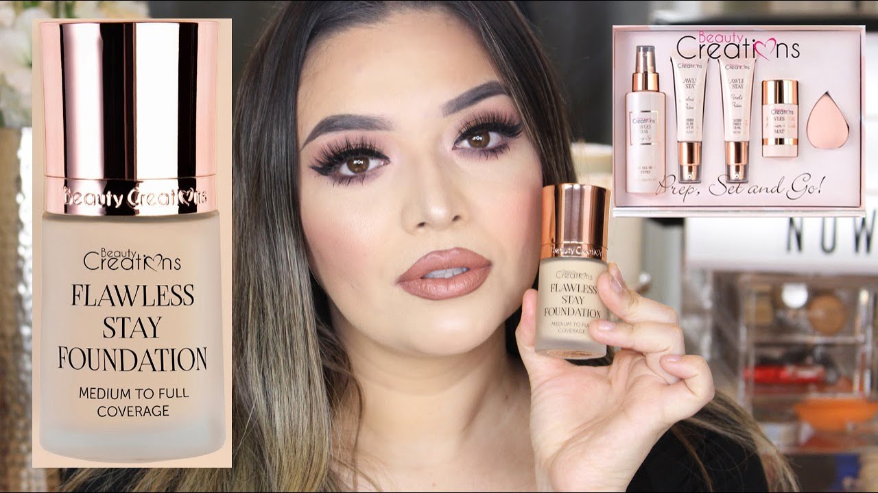 NEW BEAUTY CREATIONS FLAWLESS STAY FOUNDATION REVIEW + WEAR TEST
