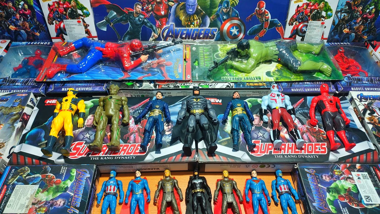 AVENGERS TOYS/Action Figures/Unboxing/Cheap Price/Spiderman,Thanos,Thor,Batman,Hulk/Toys.
