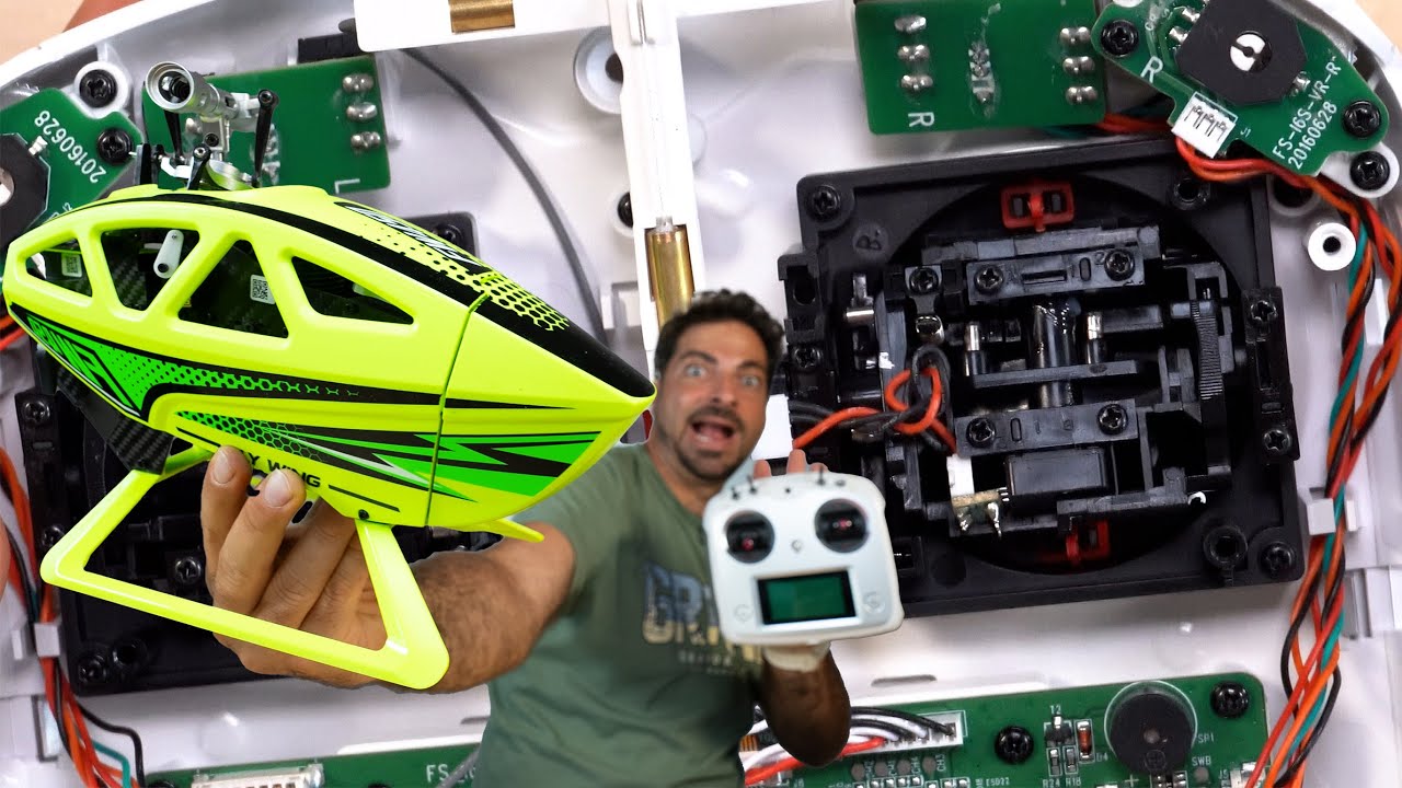 Flysky fs-i6s / Elicottero Flywing FW450 - Come Togliere la molletta di ritorno dello stick del gas