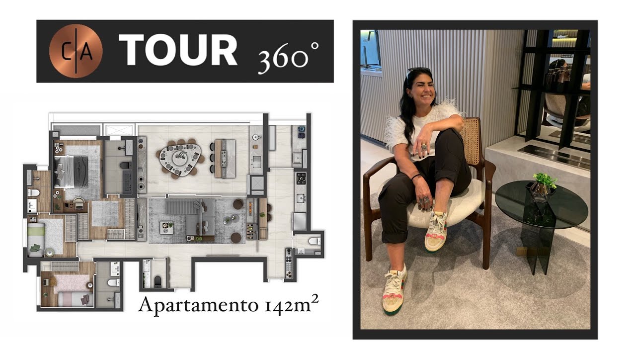 TOUR 360° | Apartamento Decorado 142m²