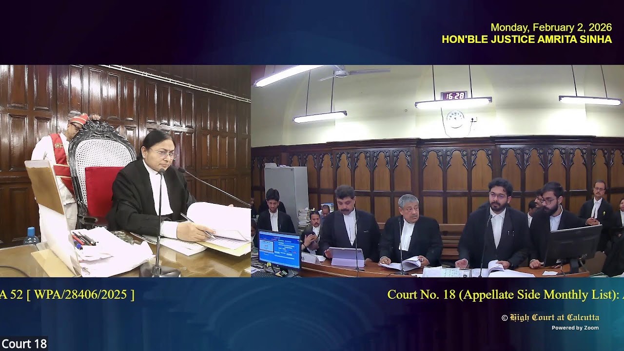 02 February 2026 | Court No. 18 | Live Streaming of the Court proceedings