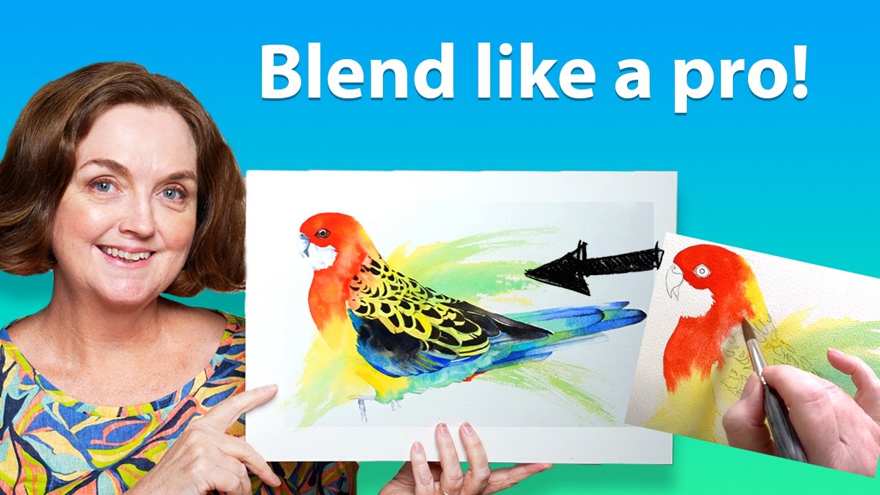 How to Blend Watercolor Paint on Wet Paper & Dry Paper