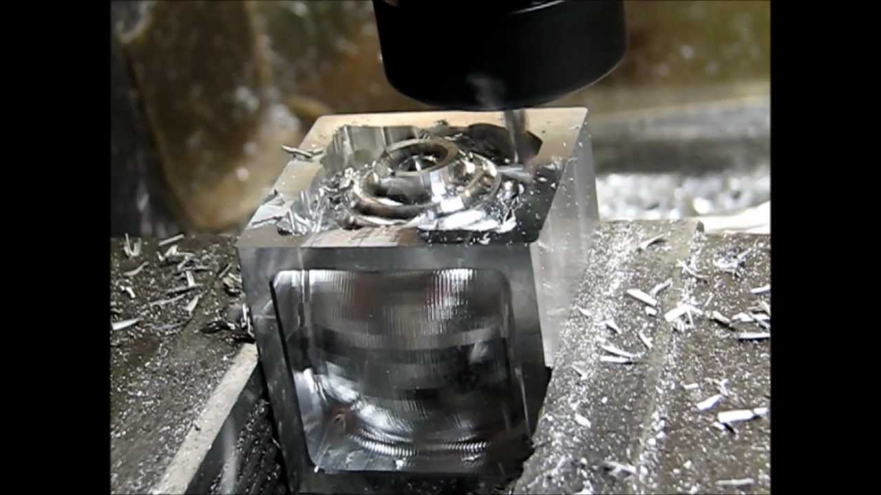Sphere in cube CNC milling