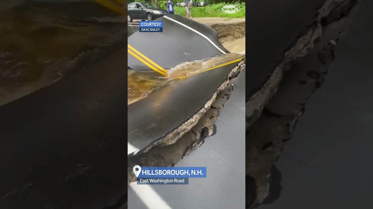 Road buckles in Hillsborough after heavy rain #shorts