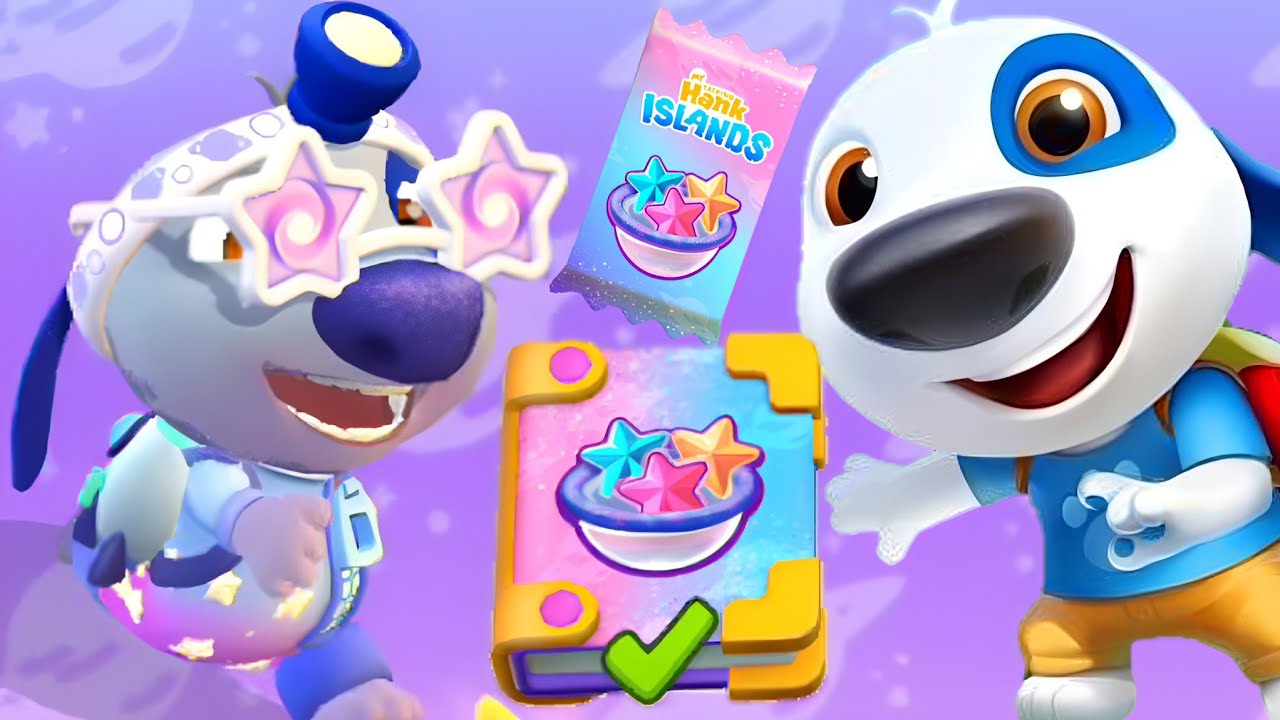 My Talking Hank islands New update Space Stickers Album Complete New outfit unlocked Gameplay