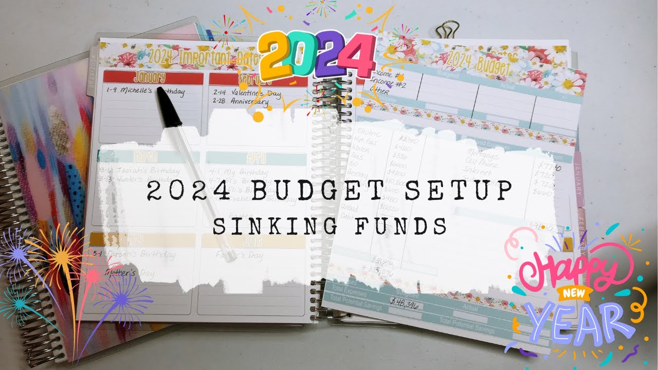 Setting Up Yearly Sinking Funds / 2024 Budget Set Up / Yearly Budget / 7x9 Planner / Beginner Budget