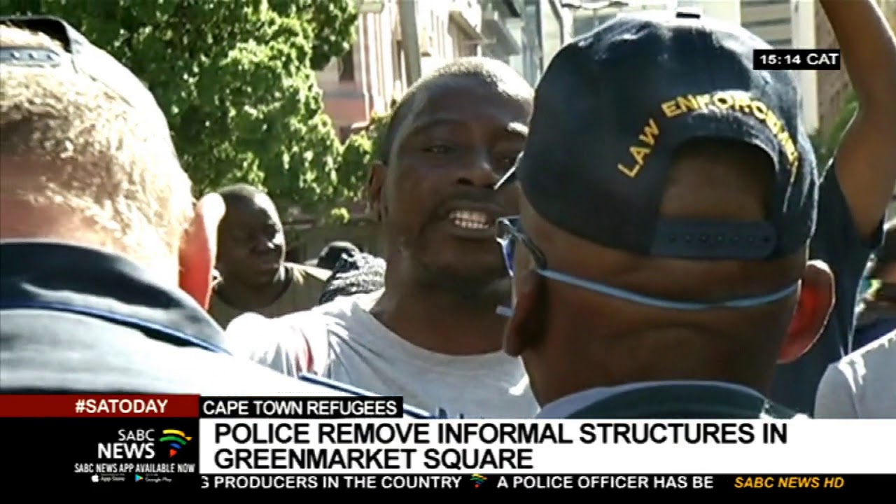 Police remove foreign nationals living in the Cape Town CBD