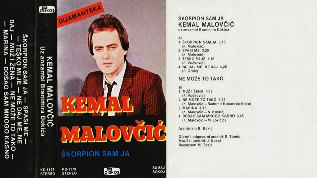 Kemal Malovčić uz ansambl Branimira Đokića-Škorpion sam ja-(Audio 1984)-Cijeli Album