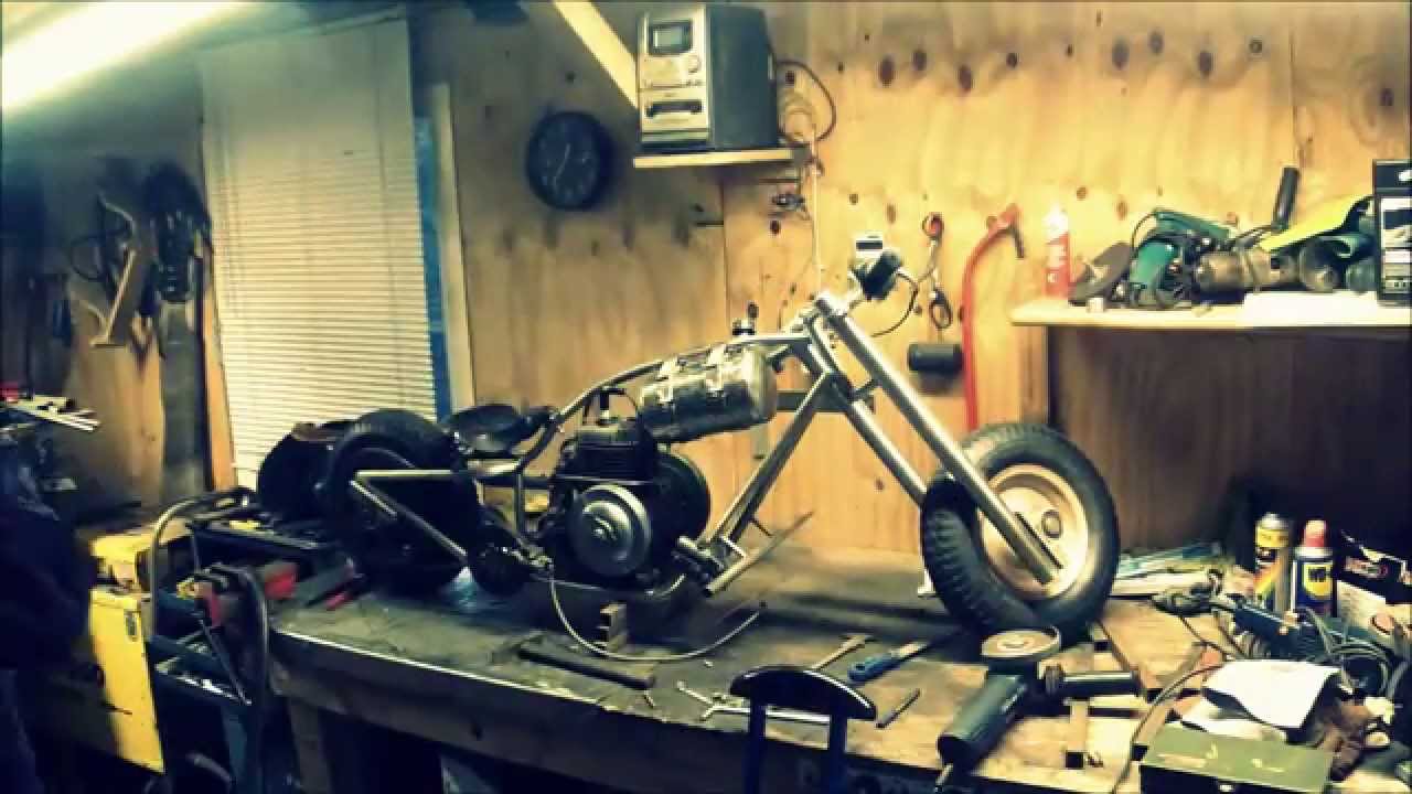 homemade mini bike chopper bobber pt. 3 (GoPro)