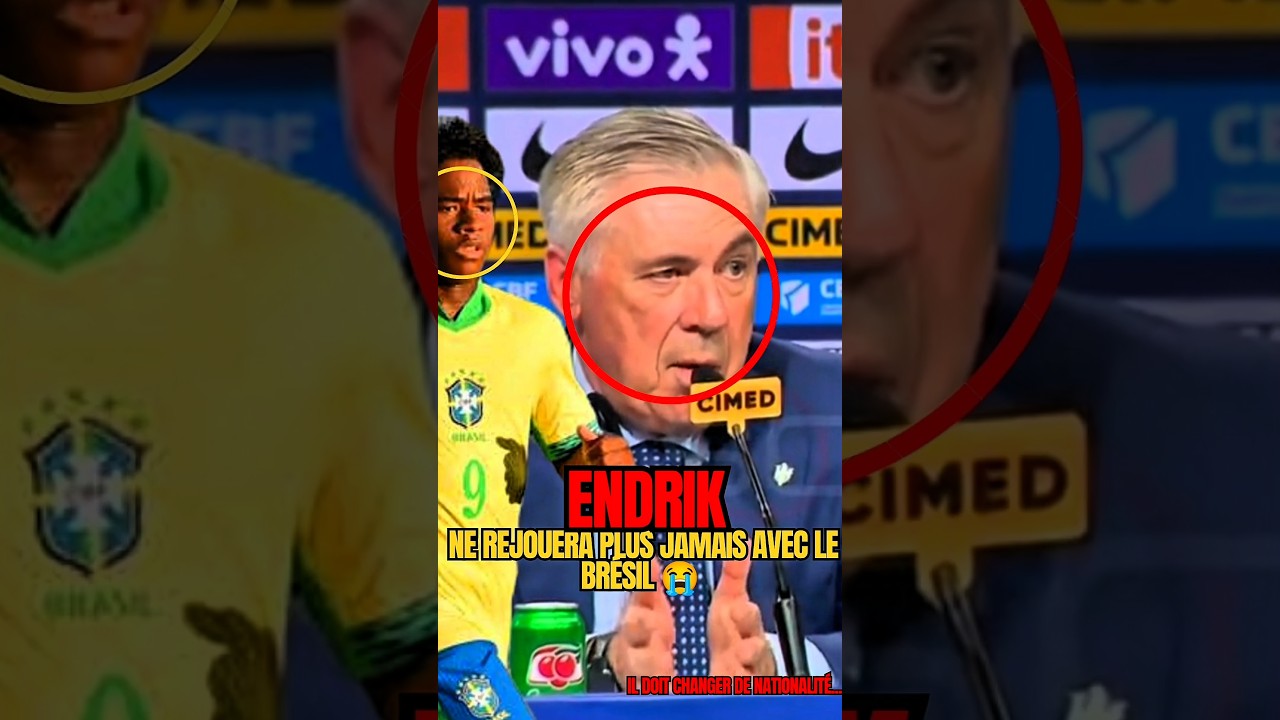 Endrick ne rejouera plus jamais avec le Br&eacute;sil. 😰😭 #football #foot #endrick #ancelotti #sele&ccedil;&atilde;o