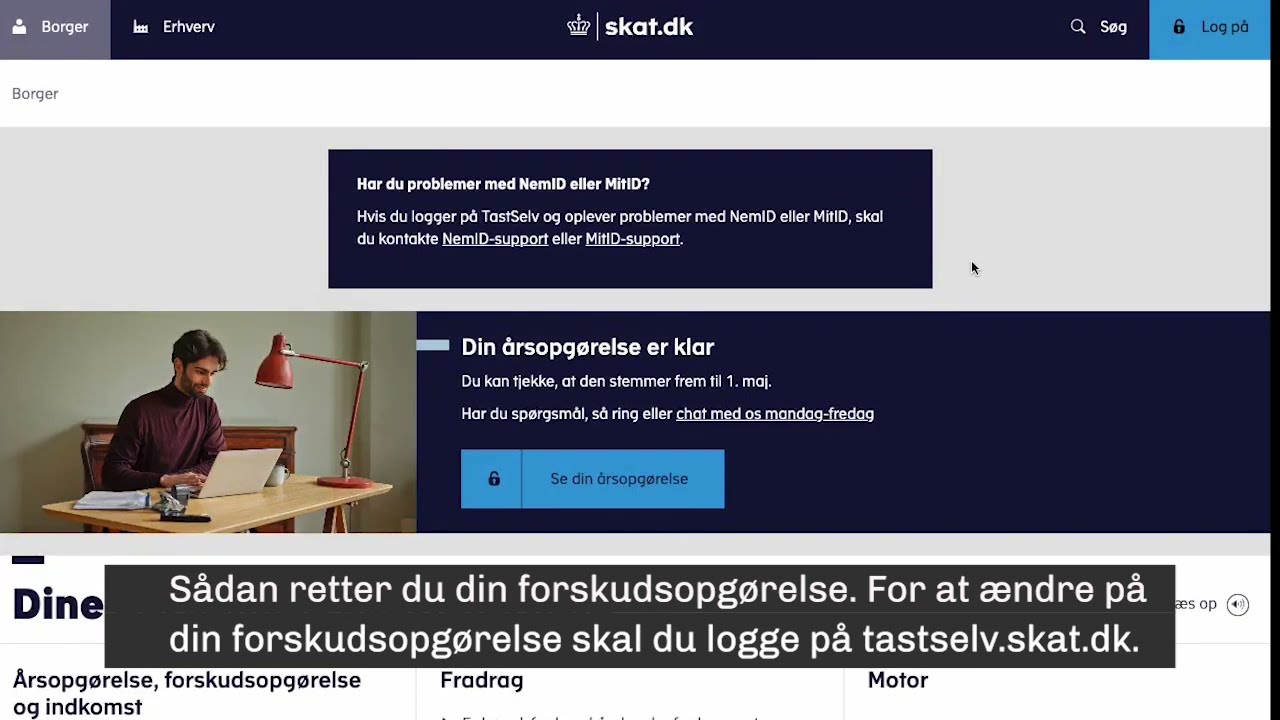 Sådan retter du din forskudsopgørelse