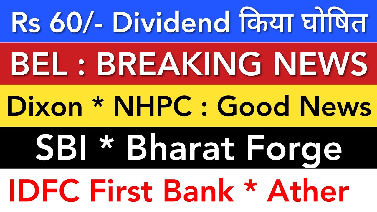 BEL💥 NHPC | DIXON | IDFC FIRST BANK | SBI BHARAT FORGE